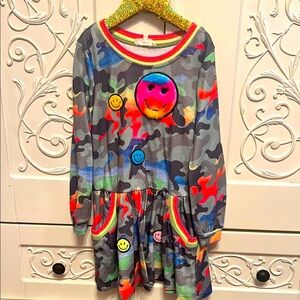 Truly Me Rainbow Trim Dress